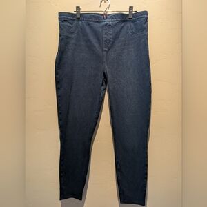 Spanx Jeanish Ankle Leggings 2X in Twilight Blue Jeggings Denim Jeans. POCKETS!